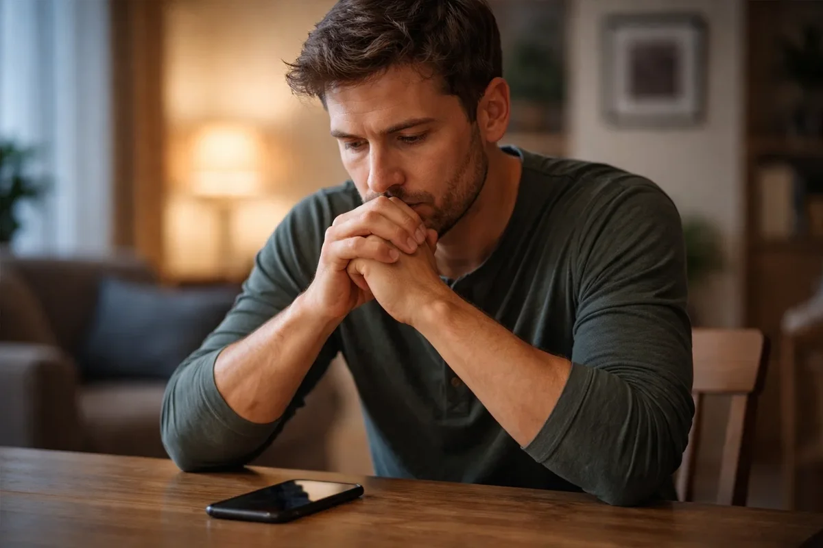 Scommettitore concentrato che riflette prima di puntare